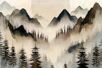 Misty Mountain Haven papiers peint