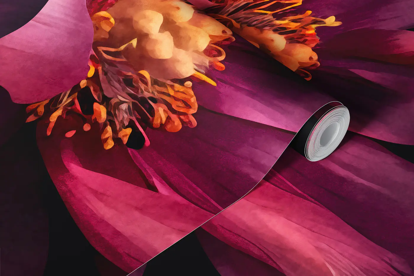 Dark Blossom Tapestry Crimson Chic wallpaper roll