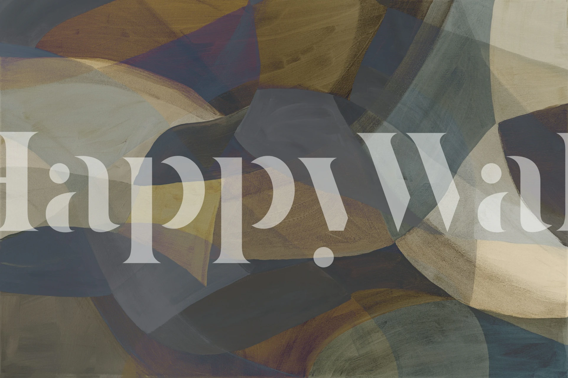 Pastel shapes wallpaper displayed in a room