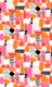 Cut Out Doodle Collage Pink, Red, Orange