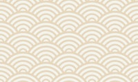 Seigaiha, beige, Large tapete