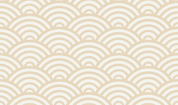 Seigaiha, beige, Large