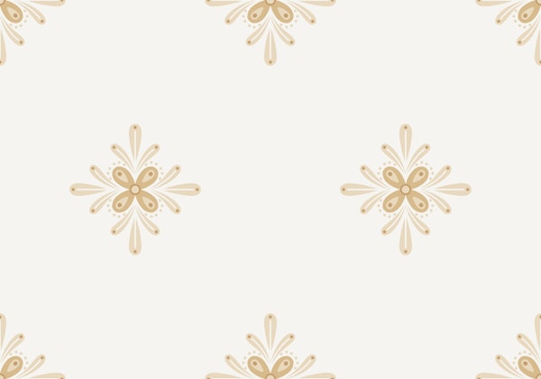 Geometric Floral, Neutral, Large