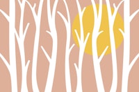 Sunset Forest Hues carta da parati