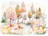 Enchanted Forest Friends papel de parede