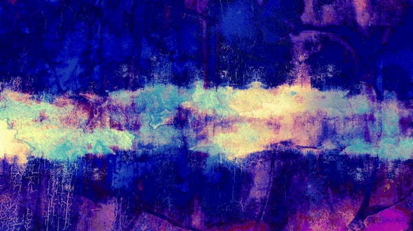 Azure Brushwork Canvas