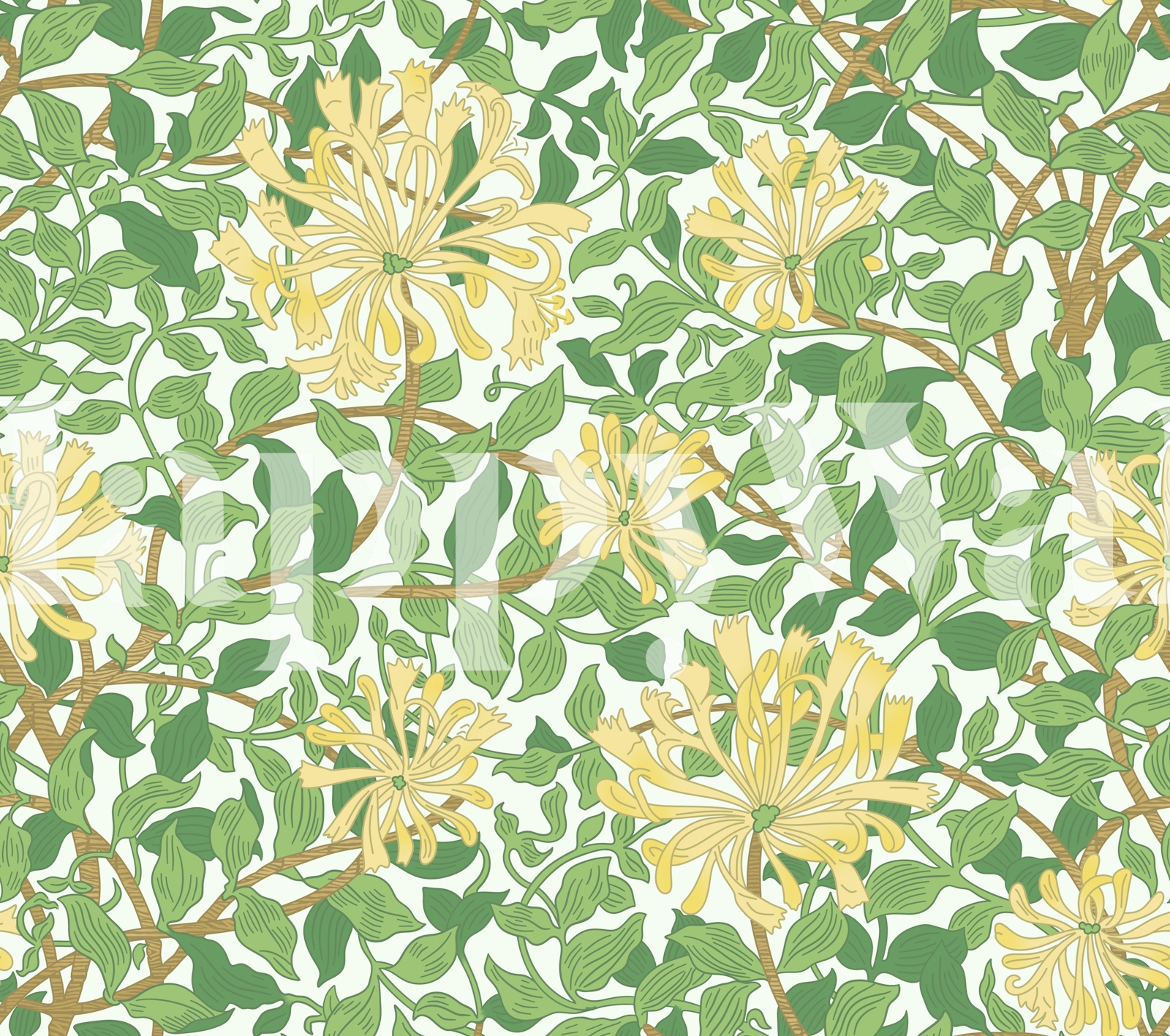 Victorian Honeysuckle Pattern - Happywall