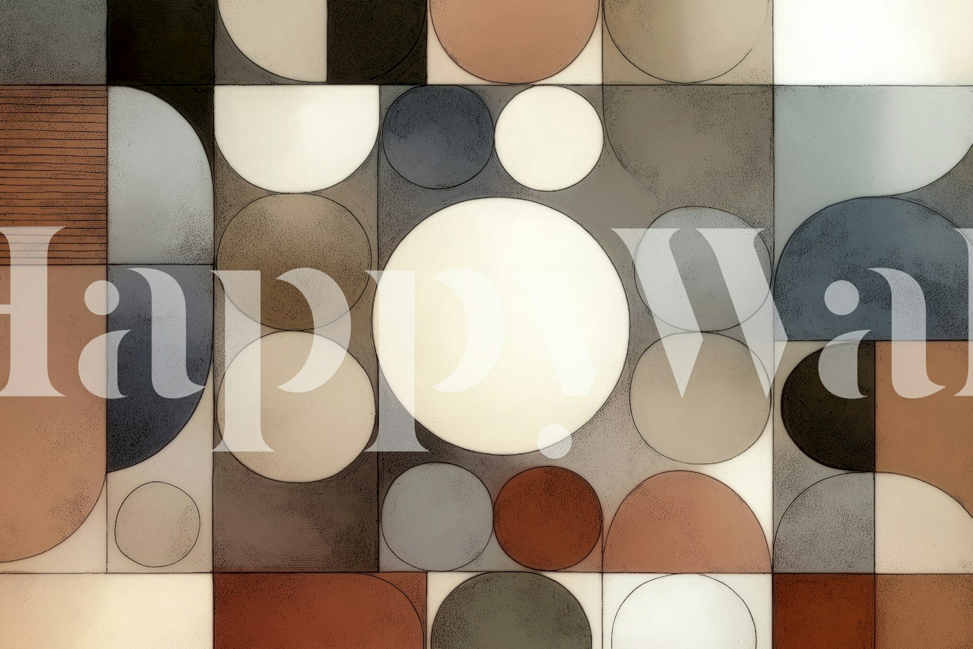 Tapeta Modern Geometric Blend v pokoji