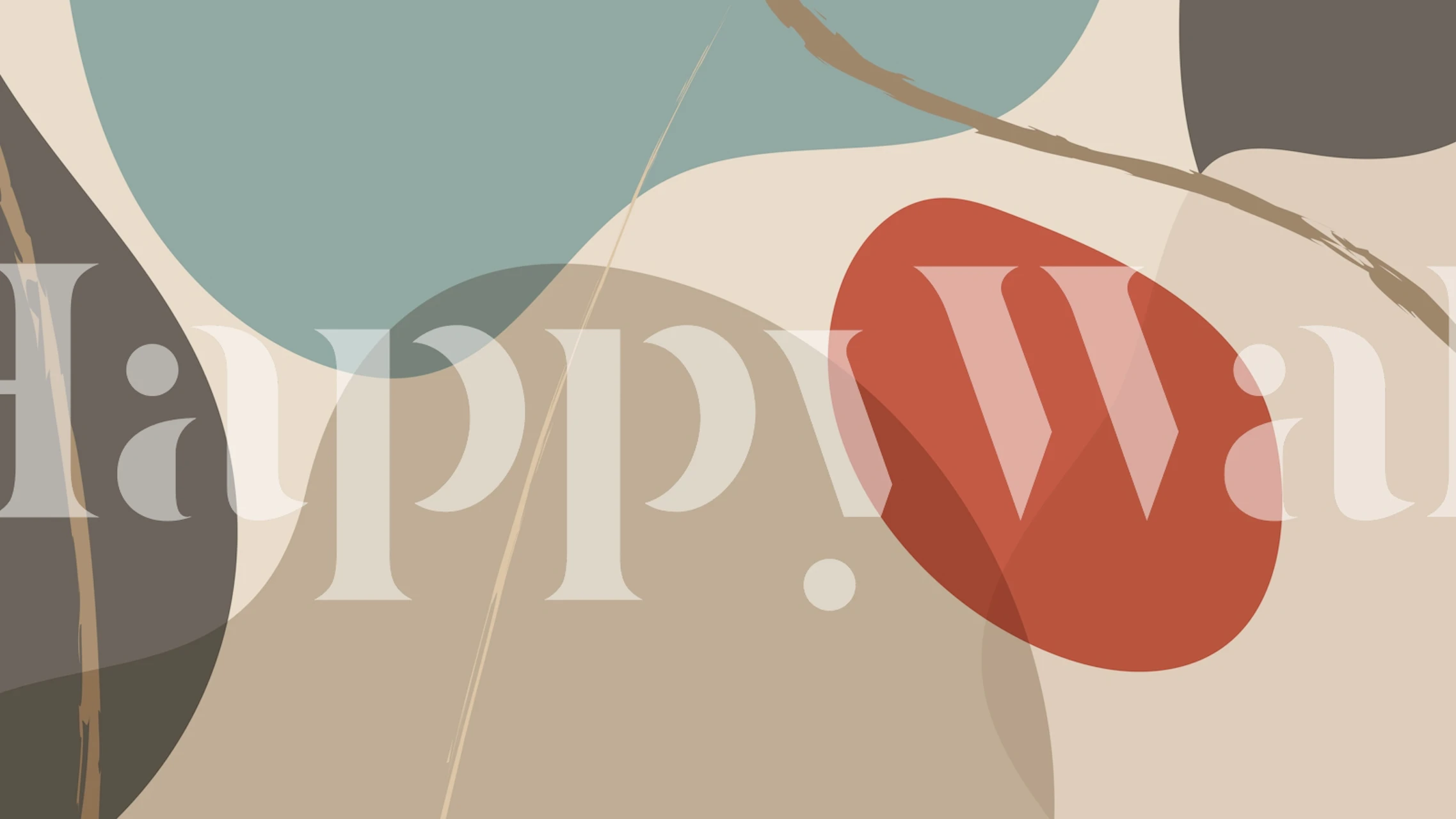 Abstract Shapes Harmony wallpaper display in a room