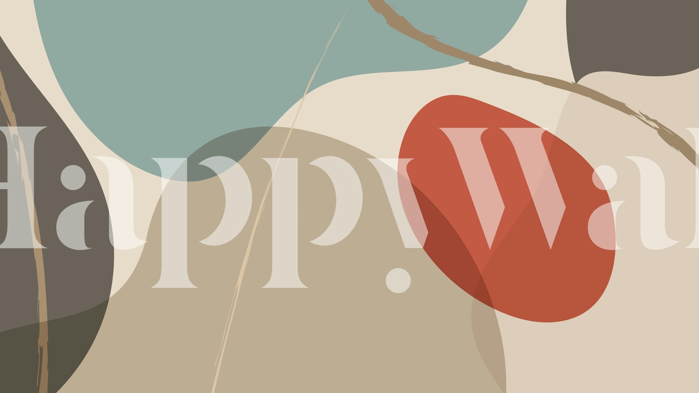 Abstract Shapes Harmony wallpaper display in a room