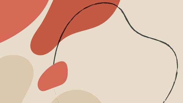 Abstract Beige Red Curves