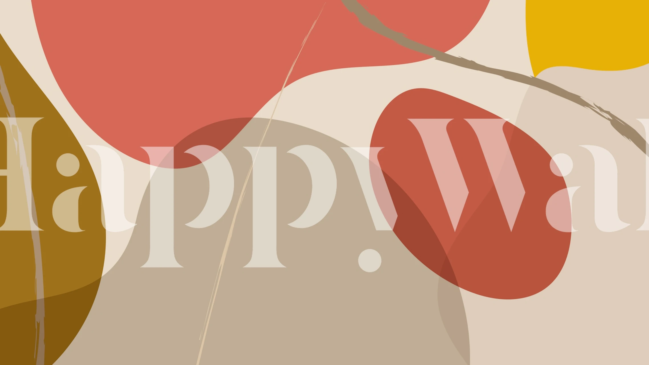 Abstract Color Play tapettisuunnittelu huoneessa