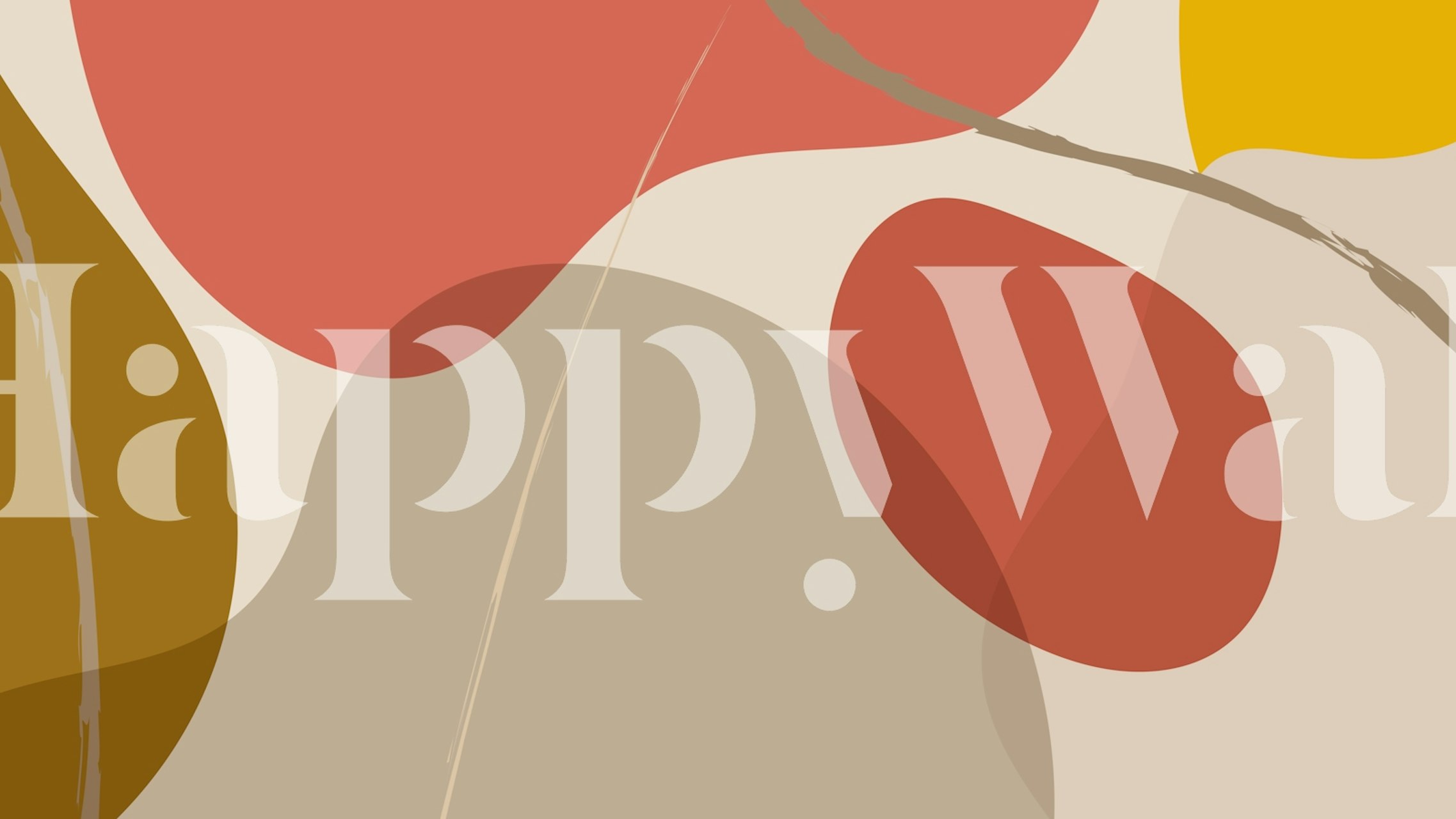 Abstract Color Play wallpaper design in a room