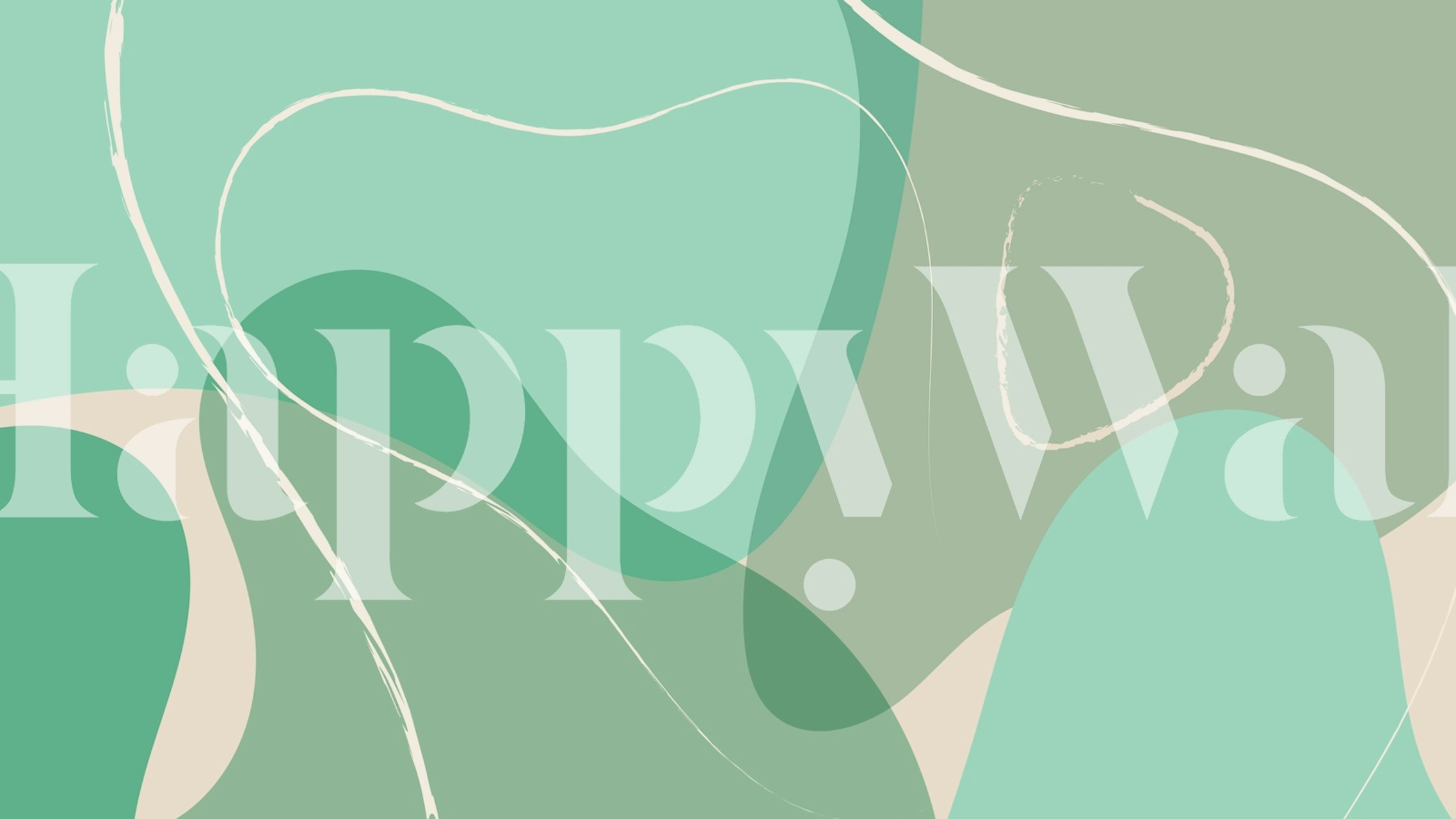 Papel de parede Sage Serenity Abstract Art em um quarto