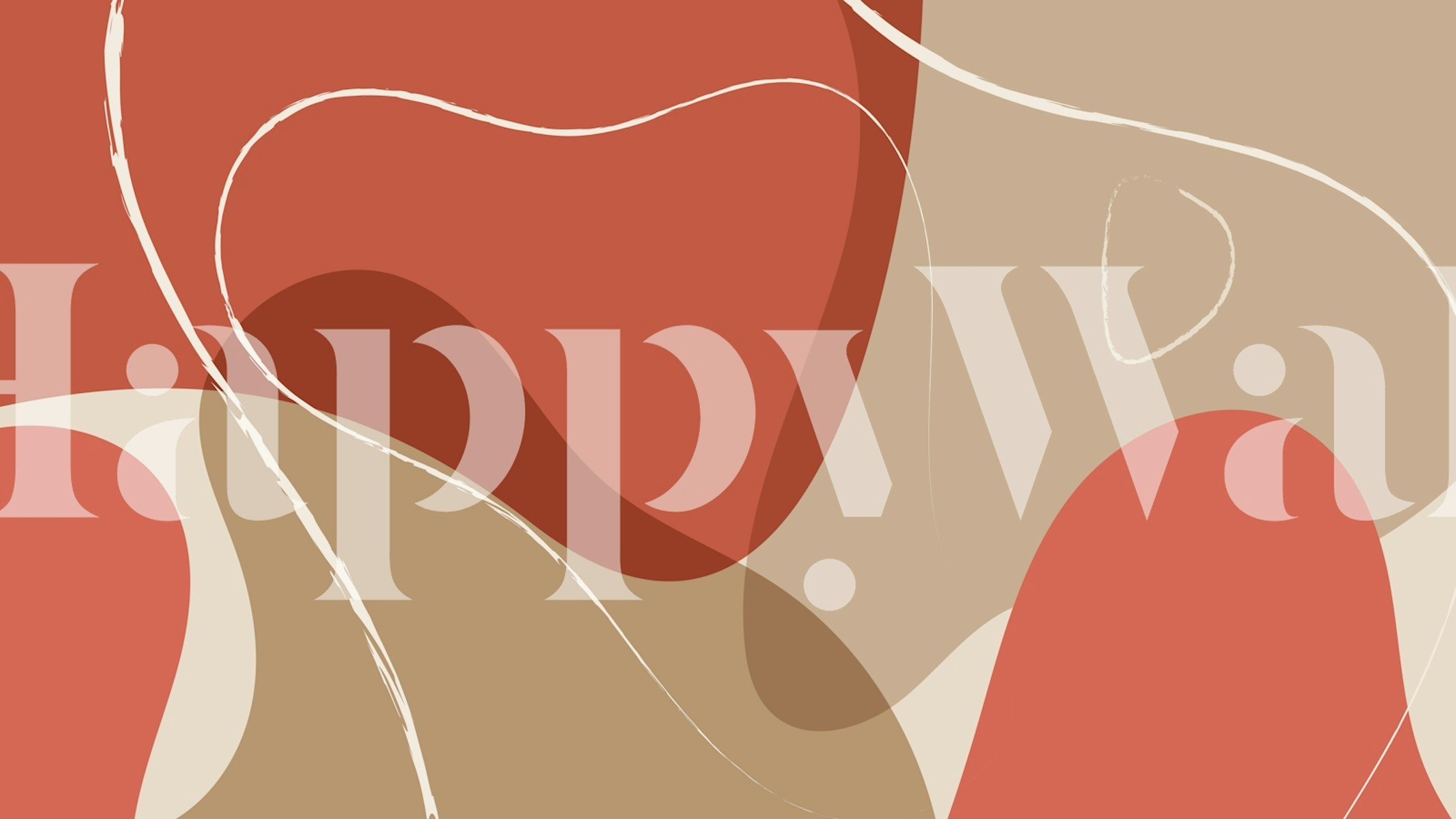 Abstract Terra Dreamscape Tapete in einem Raum