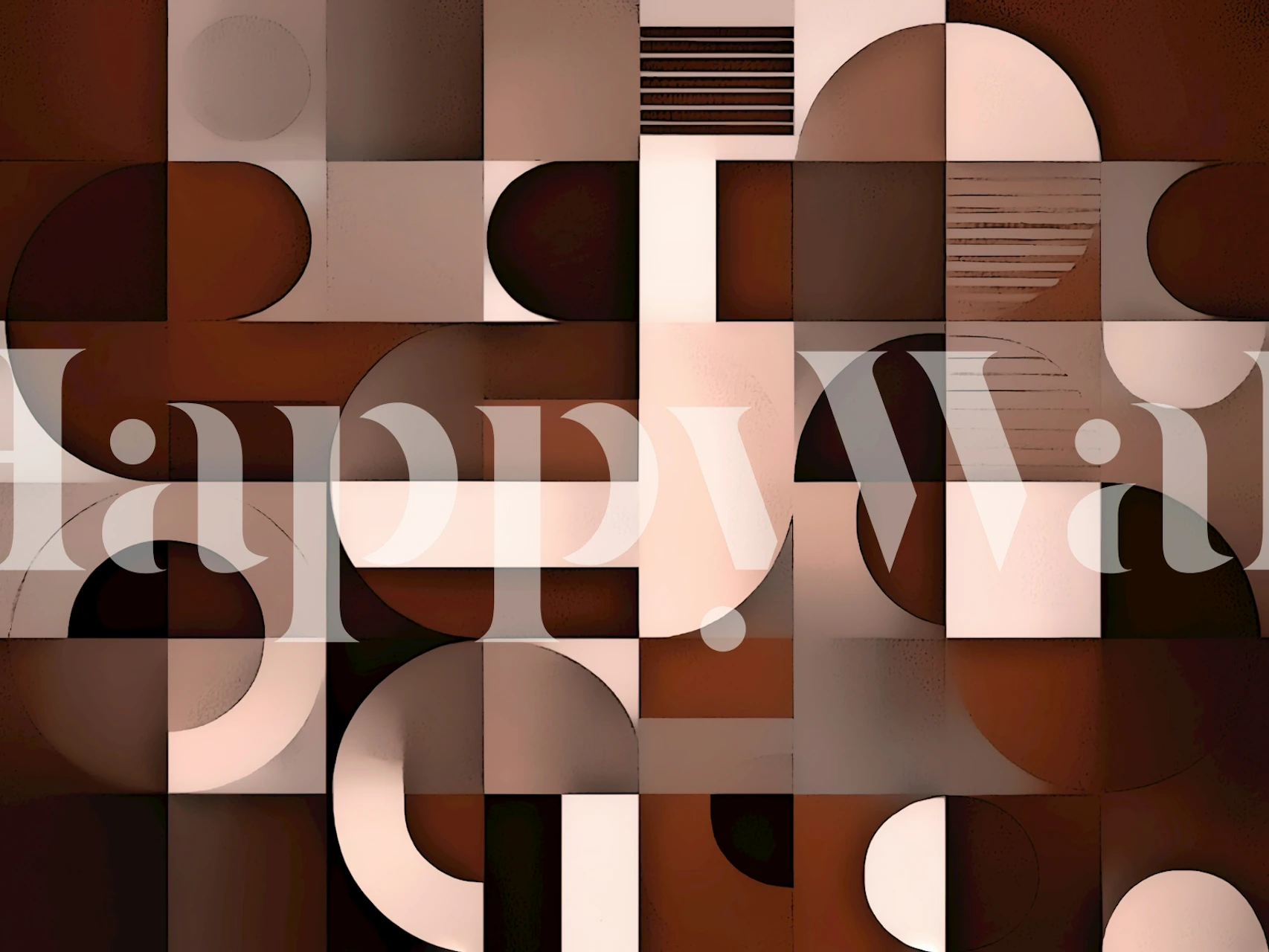 Modern Art Deco Blend Tapete in einem Raum