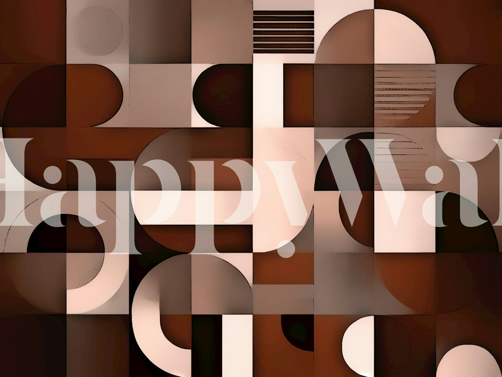 Modern Art Deco Blend wallpaper in a room