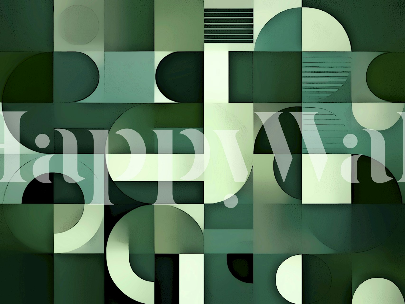 Modern Art Deco Vibes -tapettisuunnittelu huoneessa