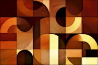 Retro Cubist Blocks ταπετσαρία