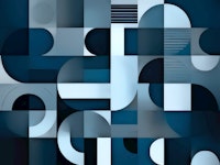 Abstract Blue Tones tapete