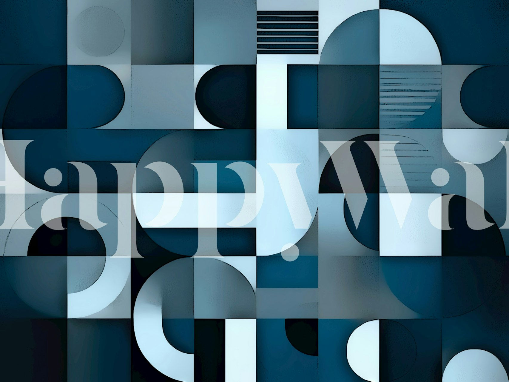 Abstract Blue Tones wallpaper i et rom