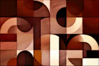 Warm Tone Cubist Art tapete
