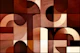 Warm Tone Cubist Art