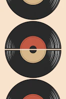 Vinyl Grooves Decor papiers peint