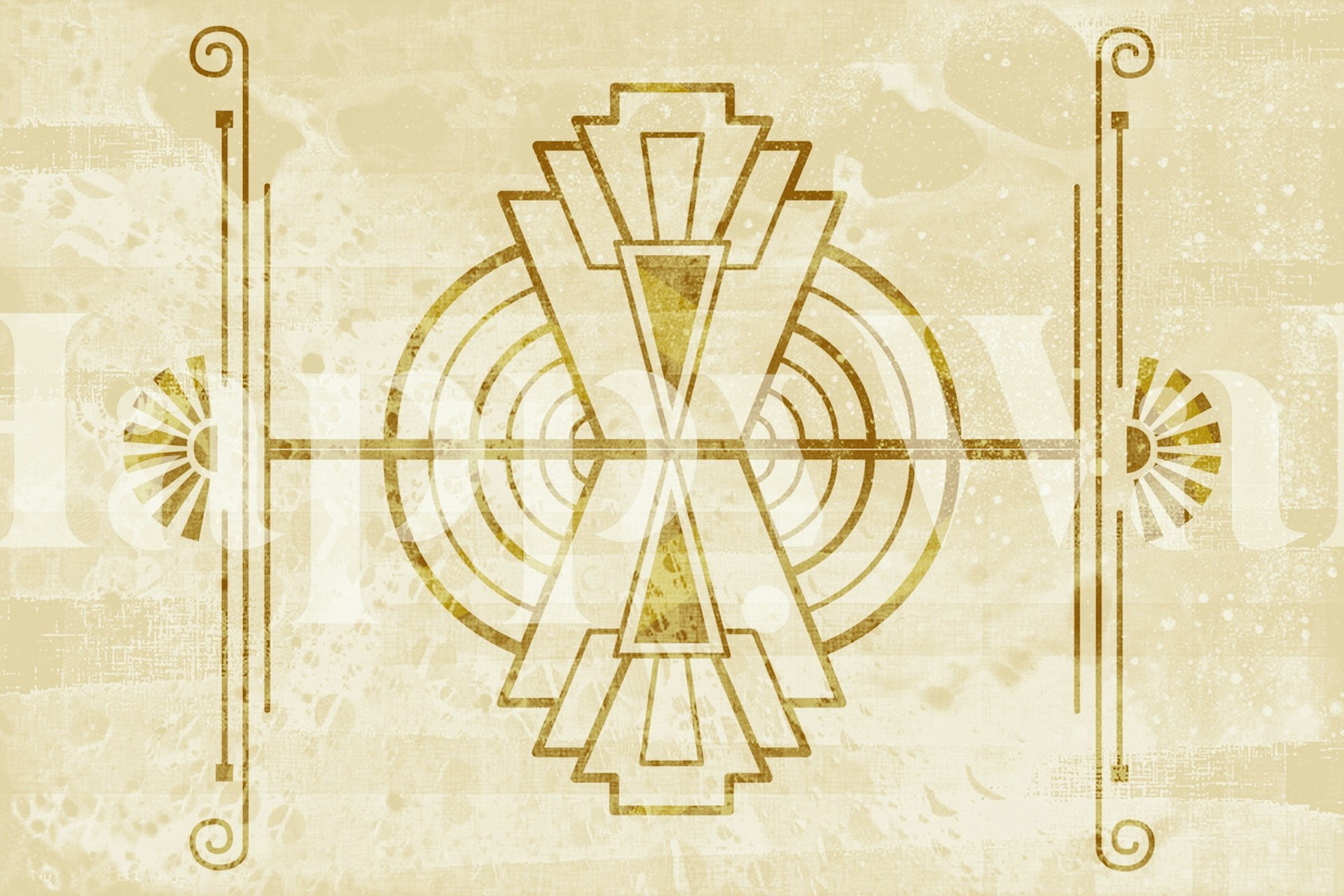 Carta da parati Art Deco Elegance Design in una stanza