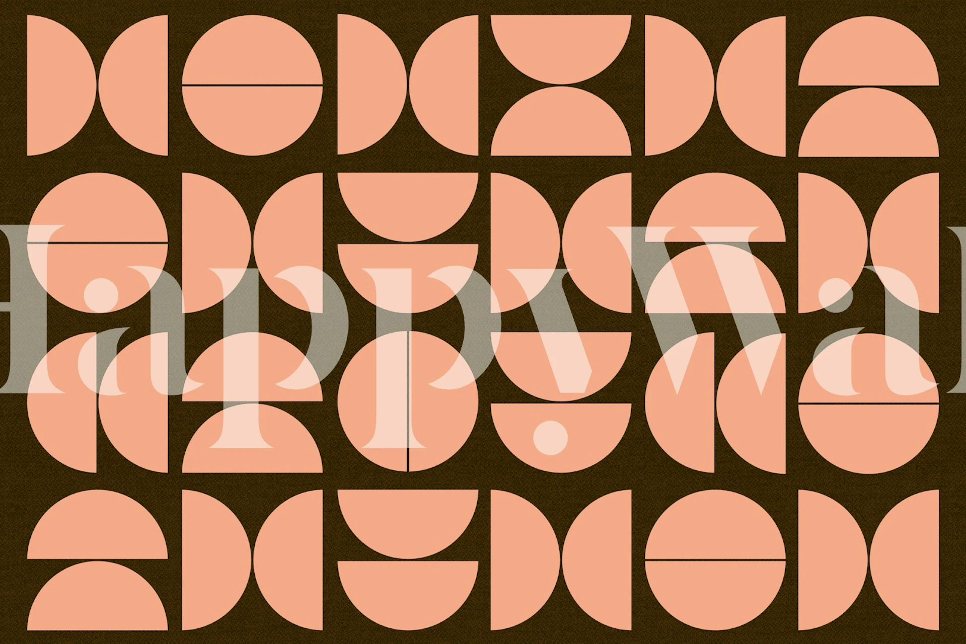 Mid-Century Geometrics tapet i et rom