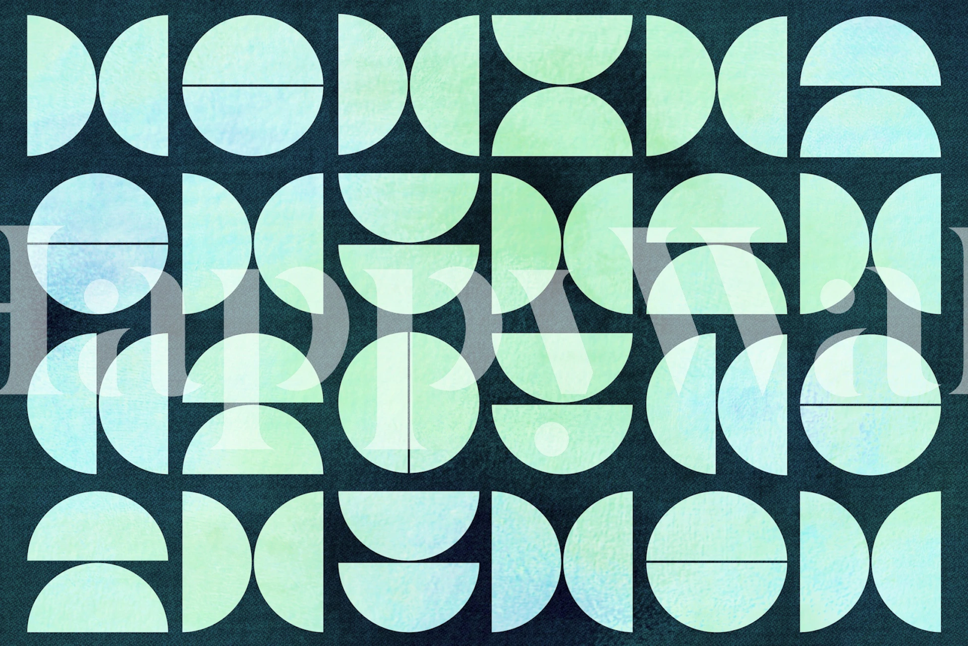 Geometric Shapes Harmony papel de parede em um quarto