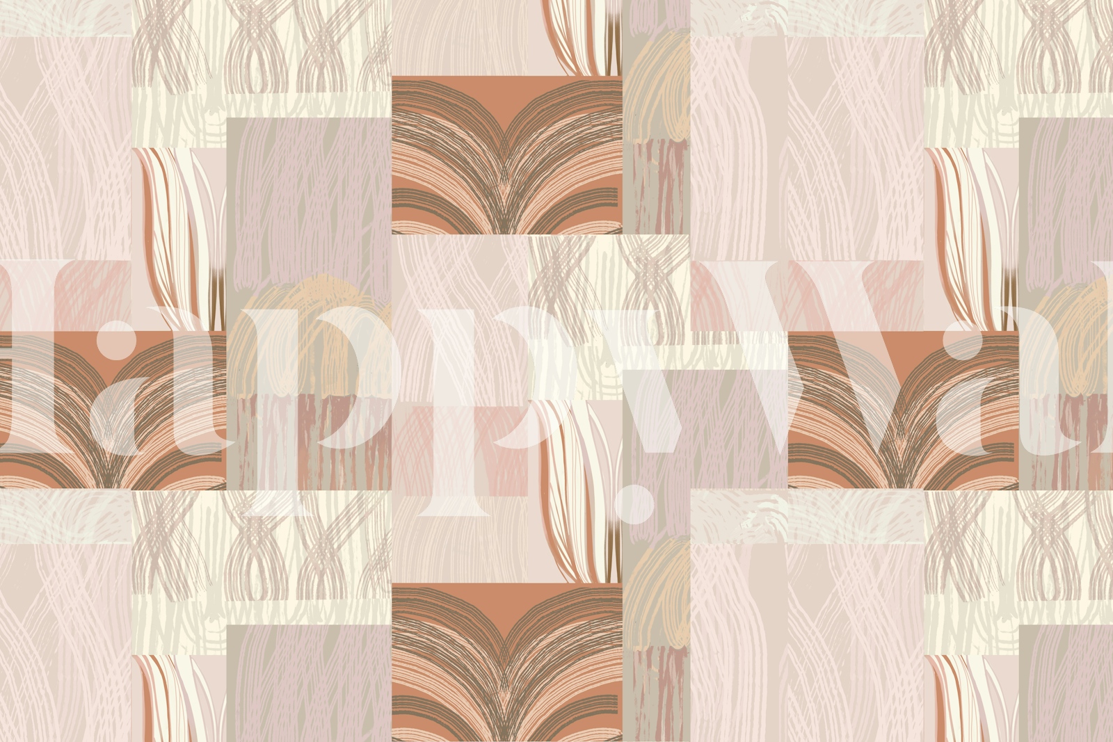 Tonal Abstract Peach Wallpaper for Modern Homes