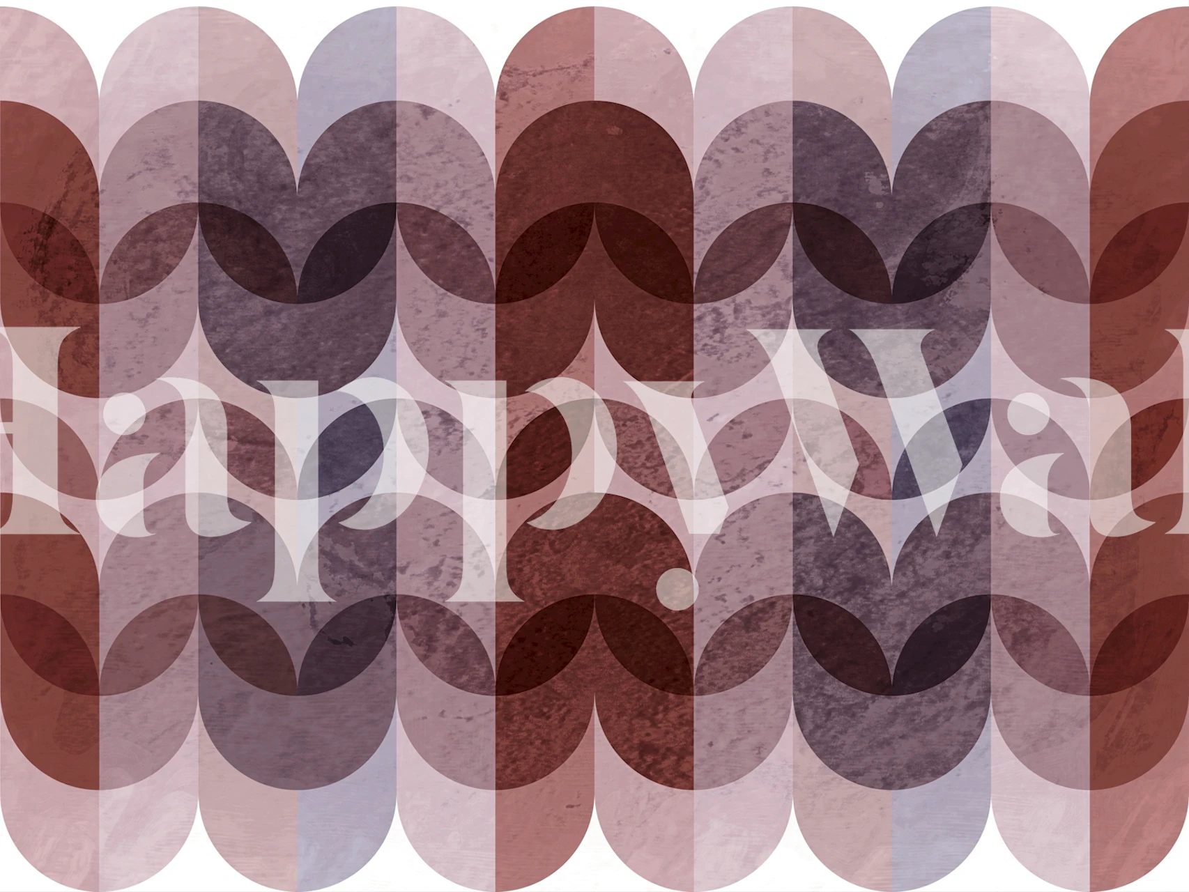 Earthy Tones Art Deco tapet i et rum