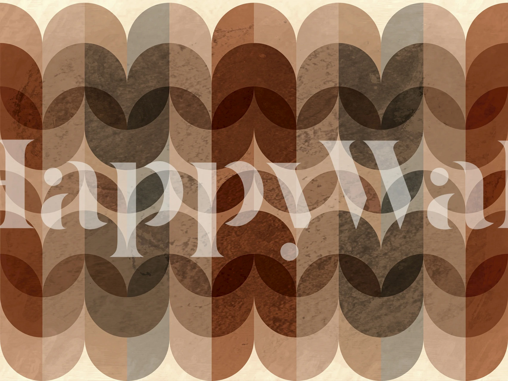 Tapeta Earthy Tone Arches w pokoju