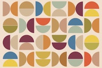 Retro Geometric Harmony ταπετσαρία