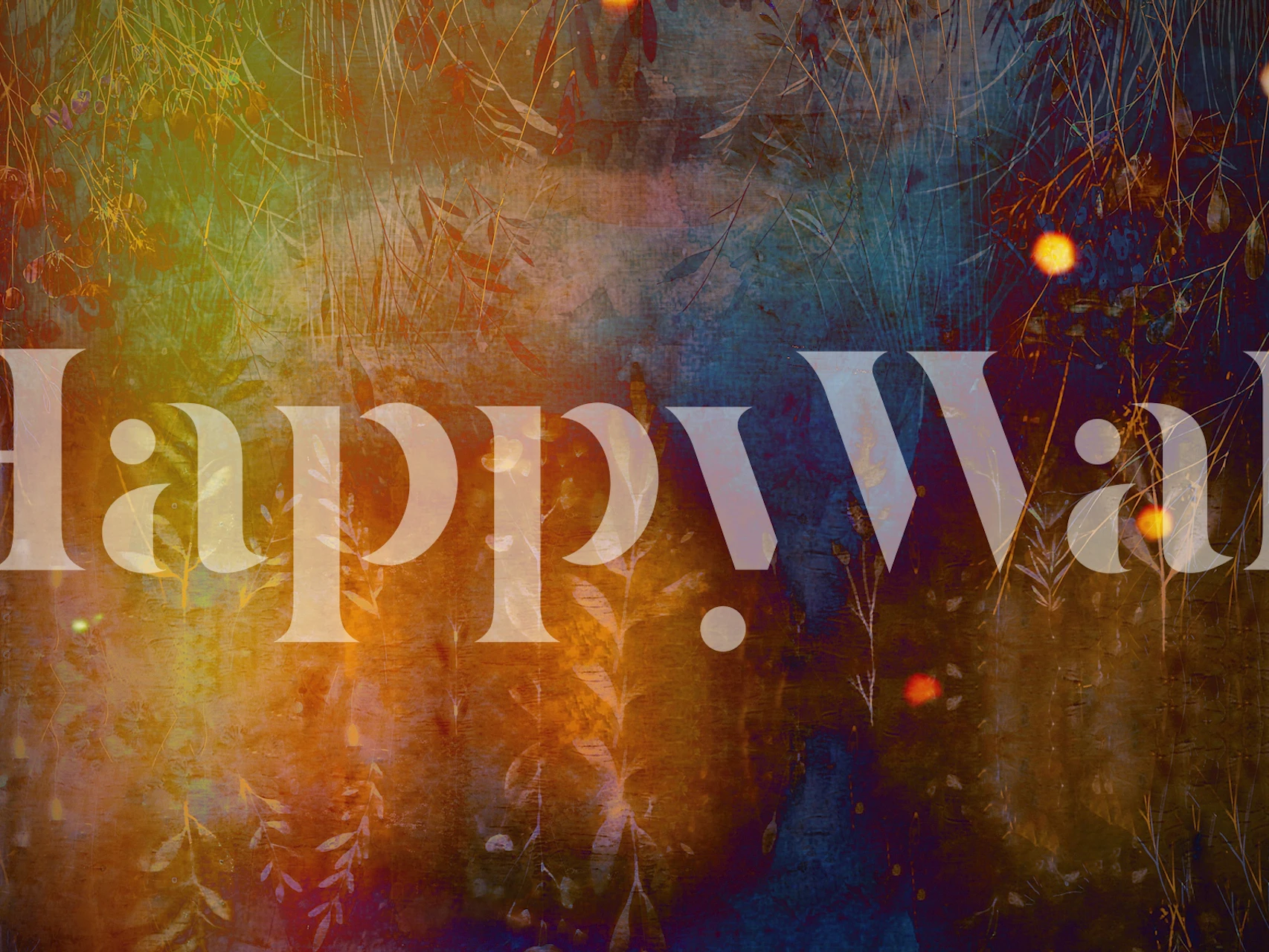 Twilight Herbarium wallpaper in a room