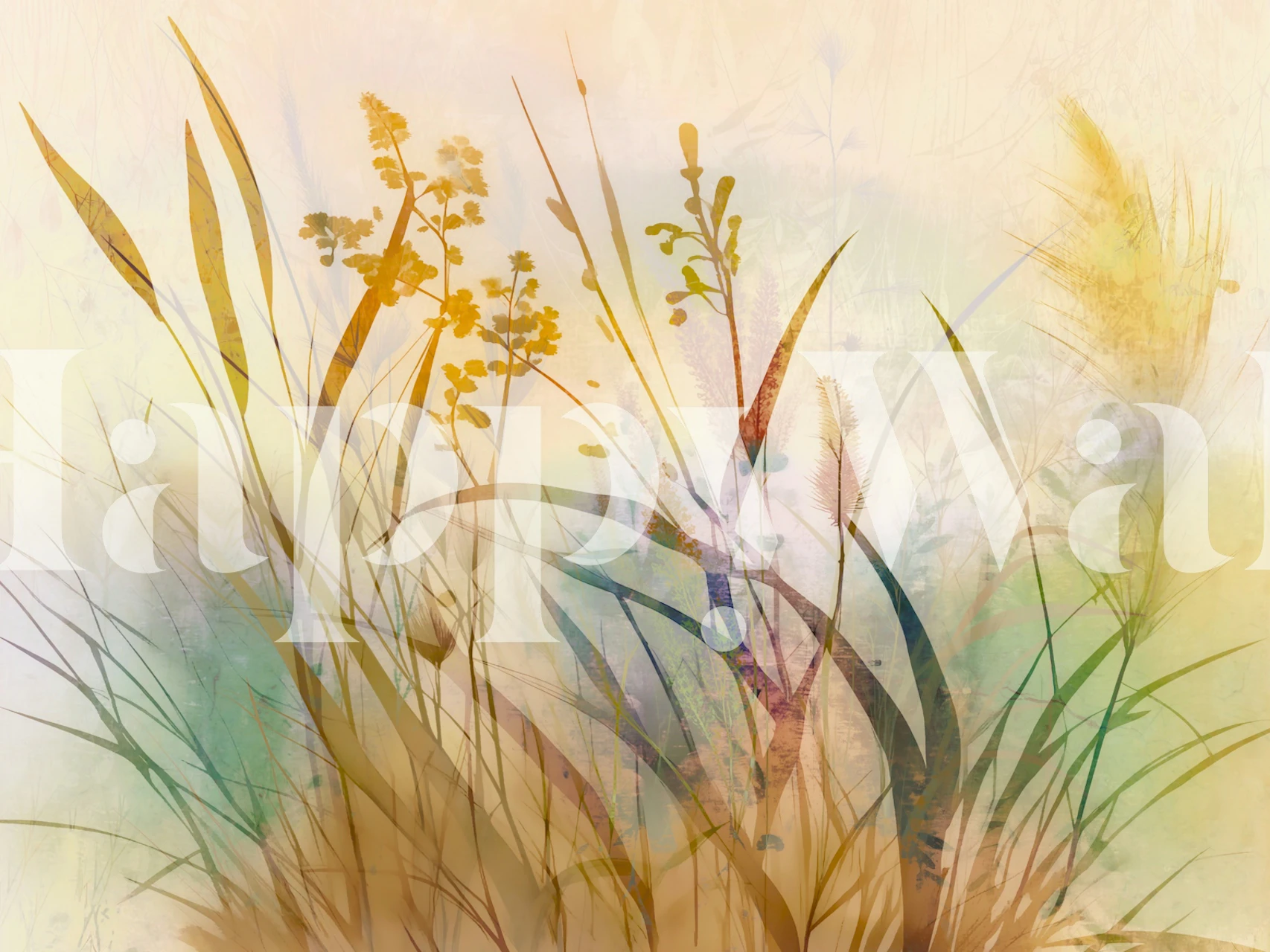 Tapeta Autumn Grasses v místnosti