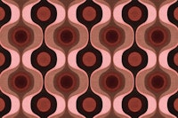 Moody Blush 70s Groovy Geometry tapet