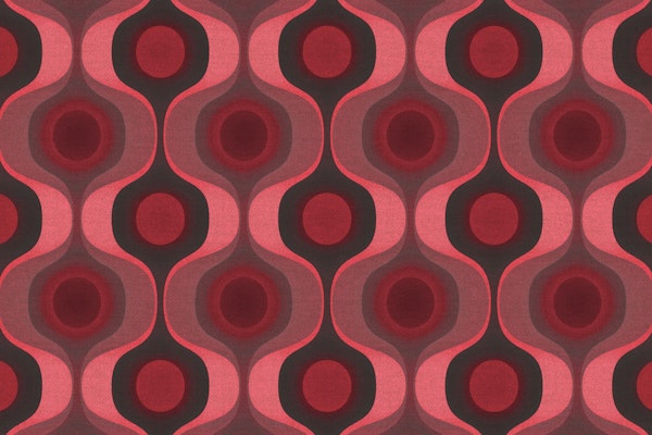 Moody Crimson 70s Groovy Geometry