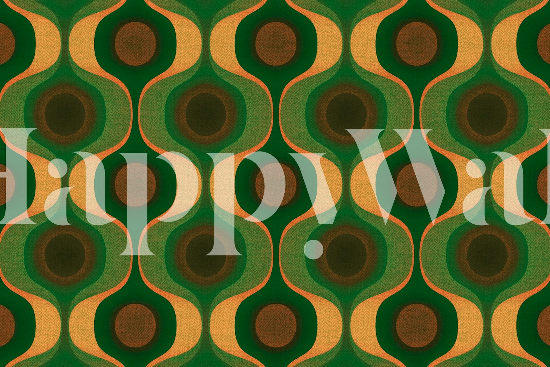 Earthy 70s Luxe wallpaper in a room