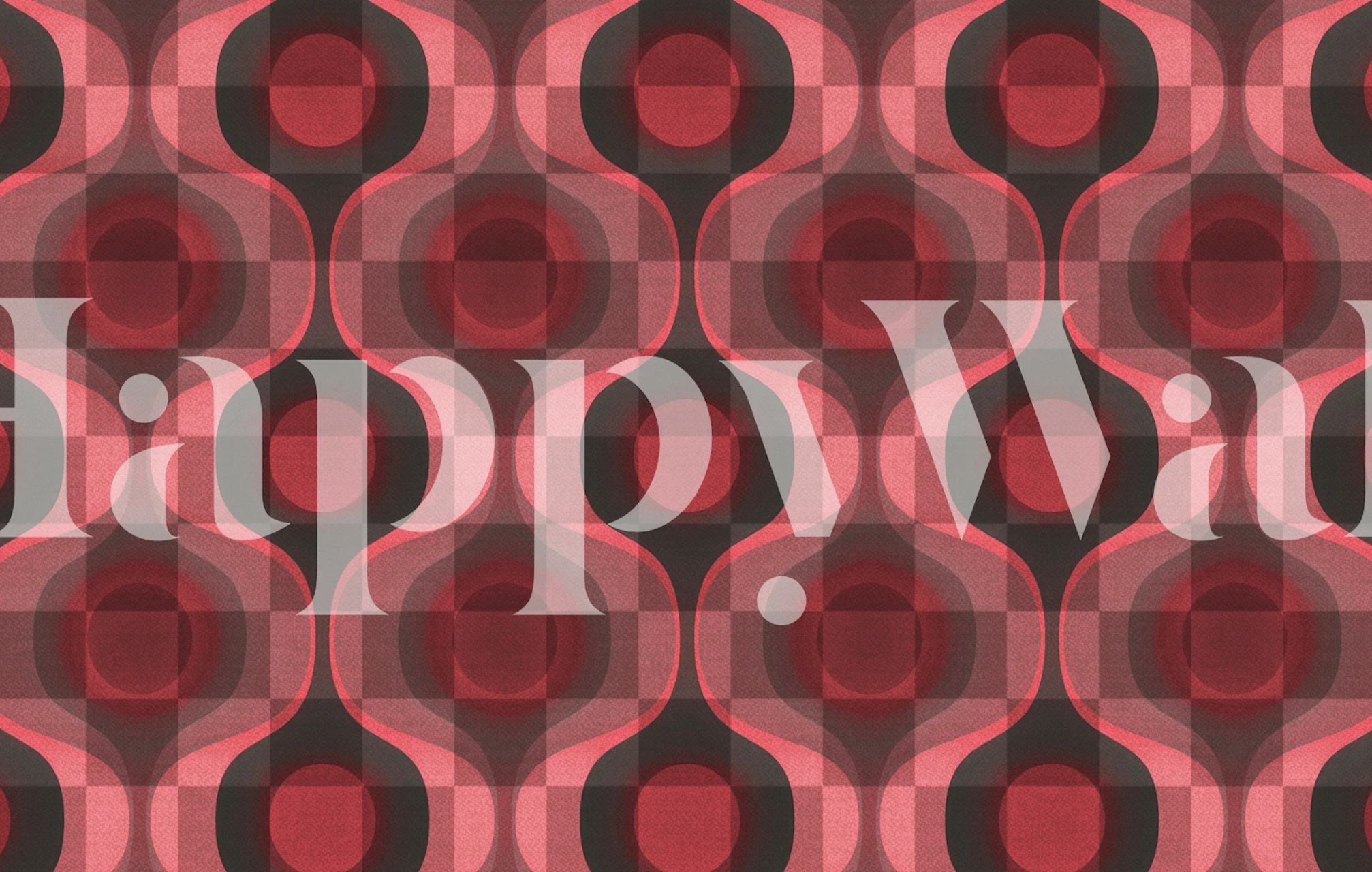 Tapeta Modern Retro Spheres w projekcie pokoju