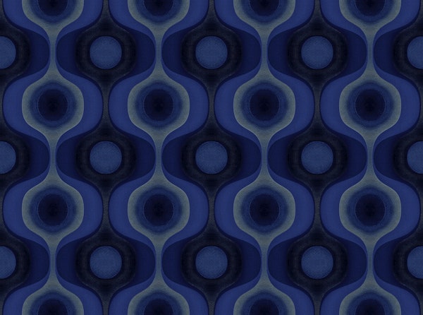 Midnight Blue Retro Groove