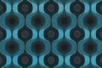 Moody Aqua Retro Groove wallpaper