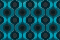 Moody Aqua Retro Groove behang
