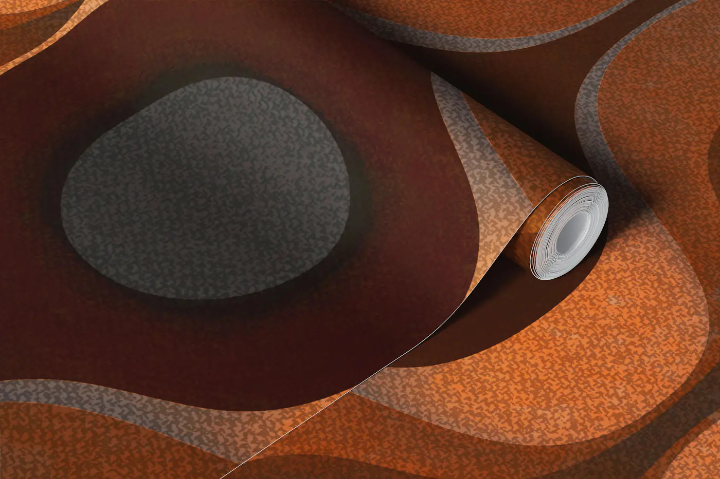 Earthy Retro Groove wallpaper roll