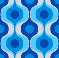 Blue Retro Groove tapete