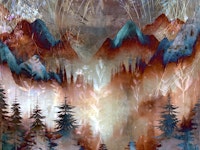 Rustic Peaks Fantasy wallpaper