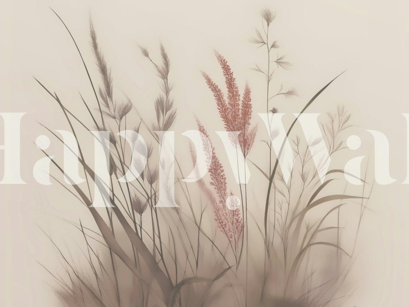 Ethereal Grasses Art ταπετσαρία σε ένα δωμάτιο