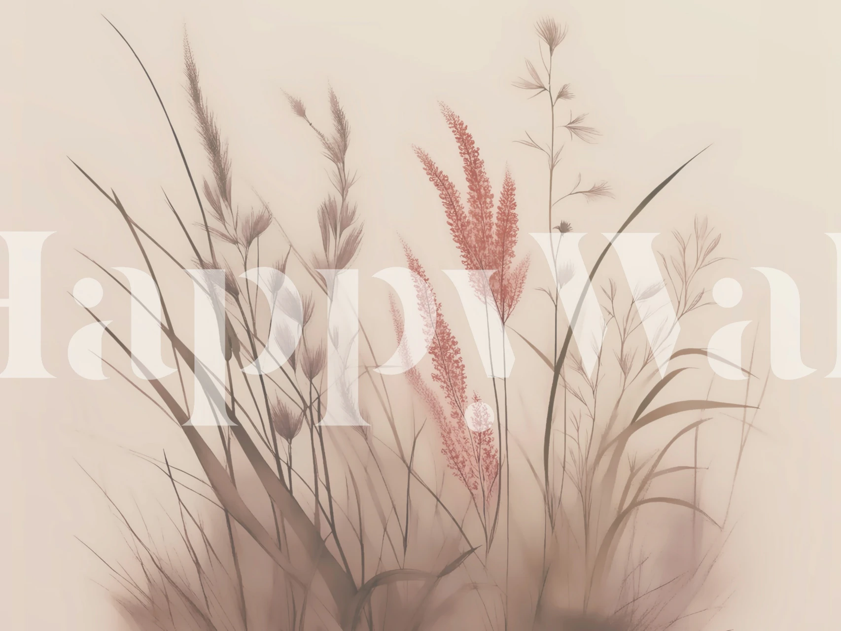 Ethereal Grasses Art wallpaper in a room