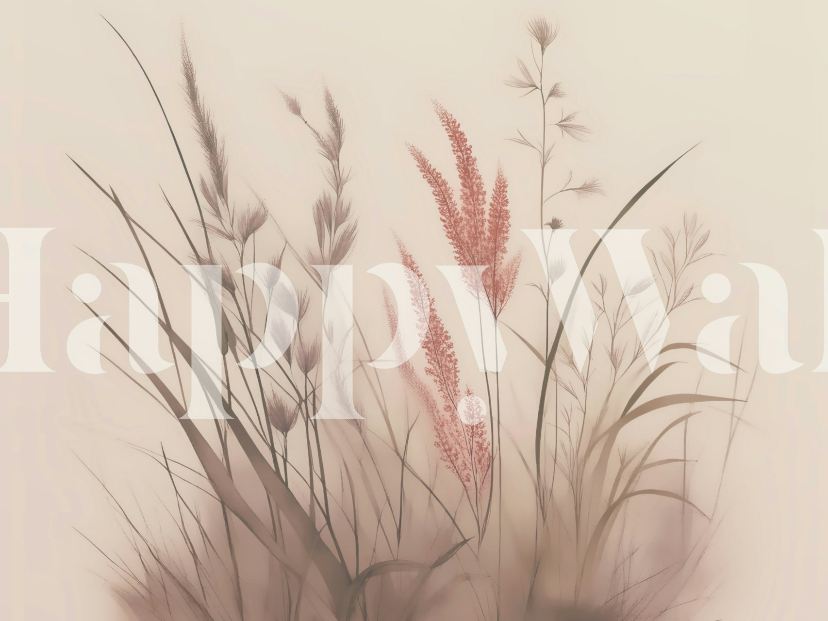 Ethereal Grasses Art wallpaper in a room